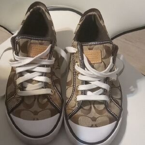 Coach Tan and White Women's Sneakers
